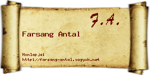 Farsang Antal névjegykártya